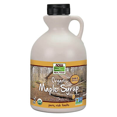 Maple Syrup Organic Grade A Amber Color - 32 oz, 100% pure rich taste, Non-GMO