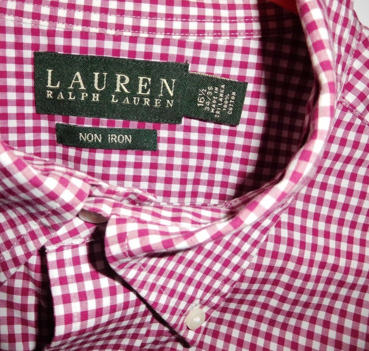 Lauren Ralph Lauren Men's Shirt Size 16-1/2 x 34/35 Purple
