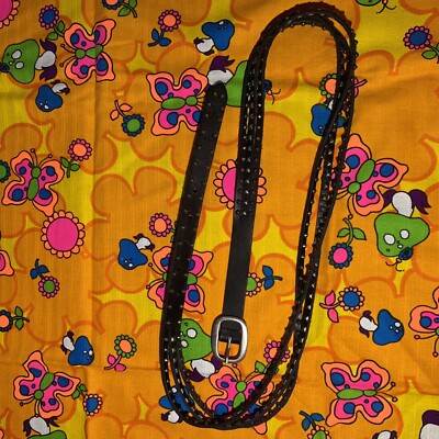 NWOT Paige triple strand studded black leather belt Paige triple strand black leather studded skinny belt sz L  main image 4