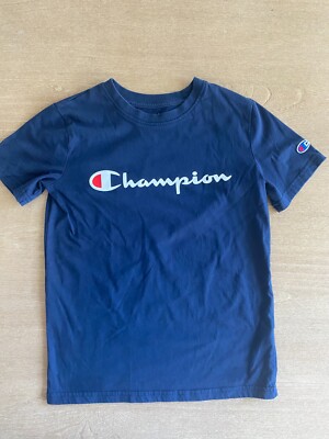 Champion Kids Navy Blue T-Shirt Medium (Youth)