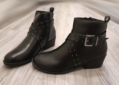 City Walk Mädchen Damen Schuhe Stiefel Stiefelette  Gr 38 schwarz   1026