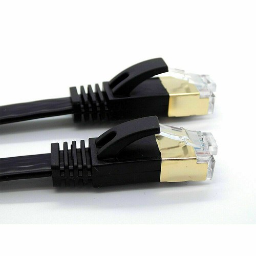 LOTE DE CABLE ETHERNET PLANO CAT7 RJ45 RED SSTP DORADO ULTRA DELGADO 10 GBPS LAN PLOMO - Imagen 3 de 12