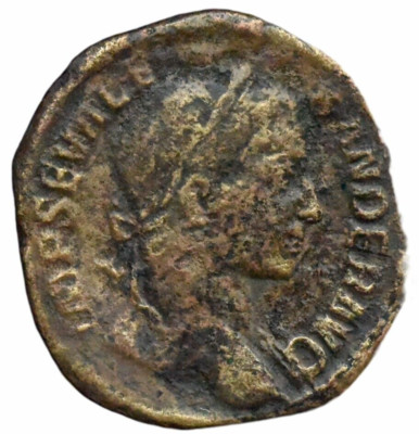AUTHENTIC SEVERUS ALEXANDER ROMAN SESTERTIUS COIN -VF CONDITION - AE 30mm 21G
