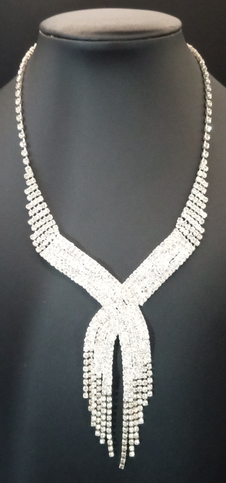 Rhinestone Statement Necklace - image 2