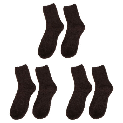 3 Pairs Fluffy Slipper Socks Sleeping Men Fuzzy Stocking for Adult Man - 第 1/12 張圖片