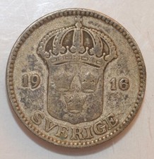 1916 Twenty Five Ore Sweden