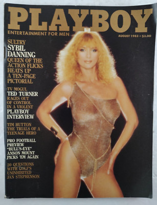 Playboy August 1983 Sybil Danning Ted Turner ProFootball