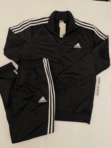 adidas Essentials Men's size XL Track Suit GK9651 Jacket & Pants Black
