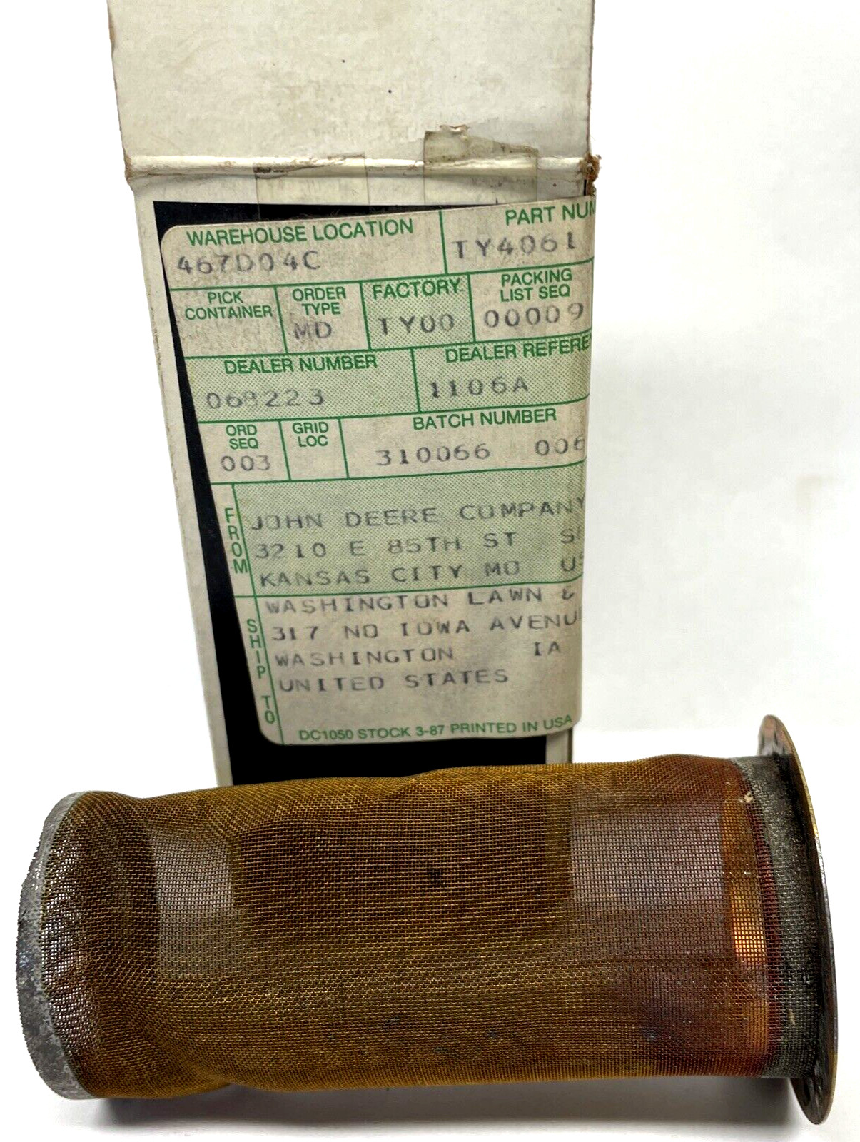 Fuel Tank Filler Screen Ty4061