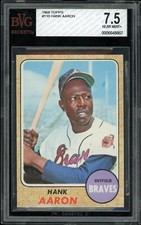 1968 Topps Baseball #110 Hank Aaron BVG 7.5