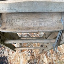 1896 Antique Wood WRINGER WASHER Folding Double Bench Anchor Brand