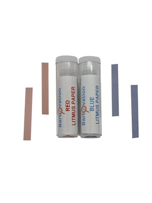Red & Blue Litmus Paper Acid/Base Indicator Strips Combo Pack with 200 Strips