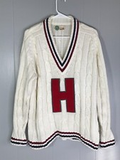 Vintage Catalina Martin Men's Wool Sweater Sz XL US Davis Cup Team Tennis USLTA
