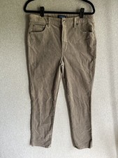 Talbots High Rise Straight Leg Corduroy Pants Gray 8