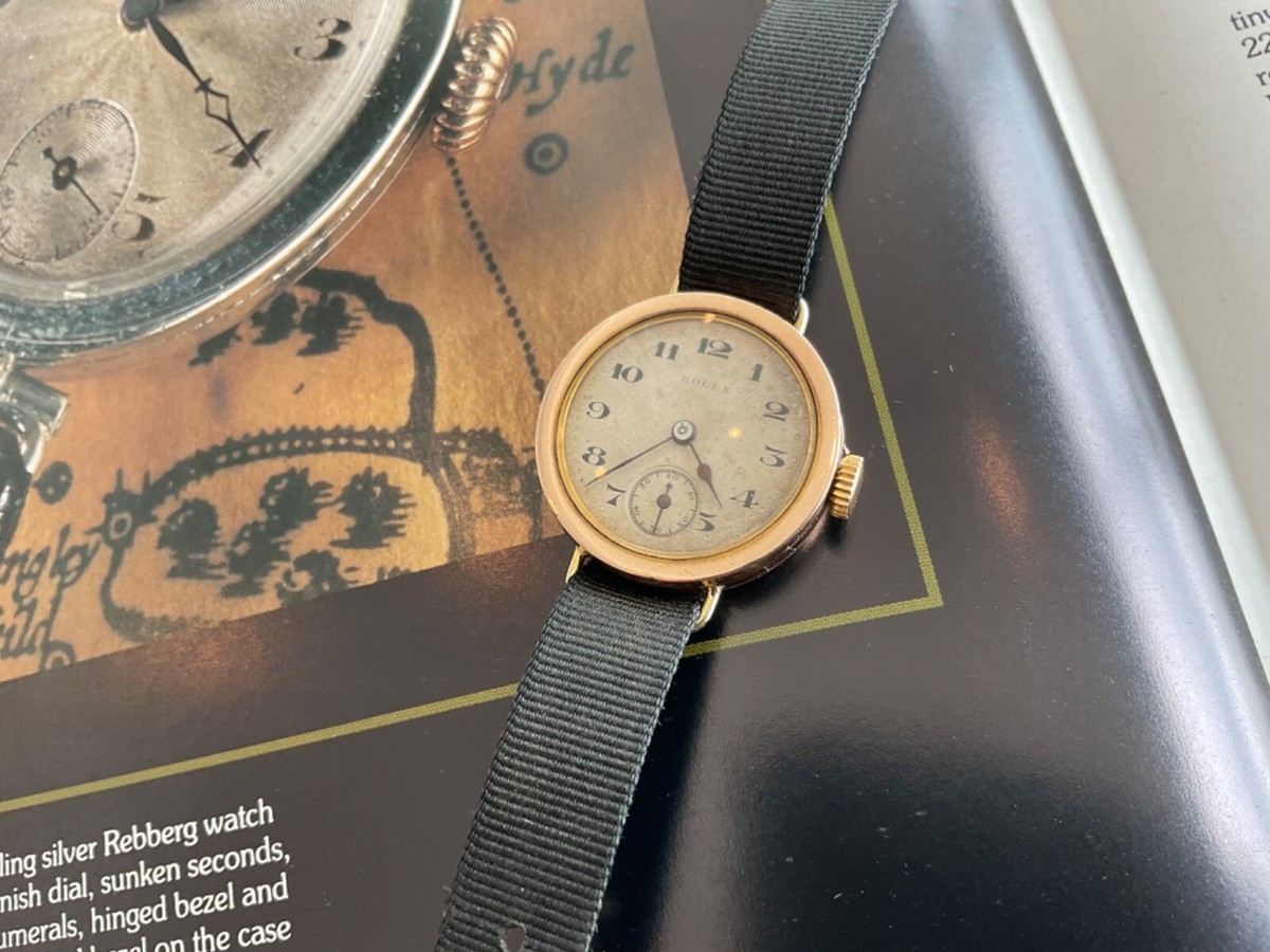【美品】THE VINTAGE ROLEX Vintage solid GOLD ROLEX circa 1919 Original dial With Sub