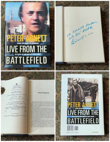 Live From the Battlefield HC Book w/ DJ, SIGNED by Author Peter Arnett Ex Cond. - Picture 10 of 10