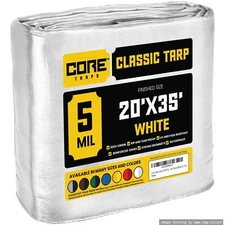 Core Tarps Classic 5 Mil Tarp Cover Waterproof UV Resistant Rip and Tear roof