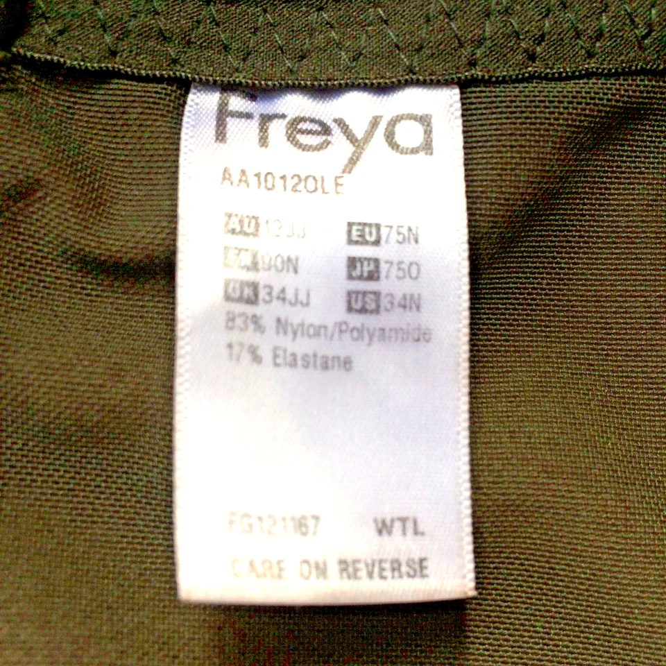 Sujetador con aros FREYA 34N Olive Fancies estilo 1012 nuevo con etiquetas Foto 4 de 4