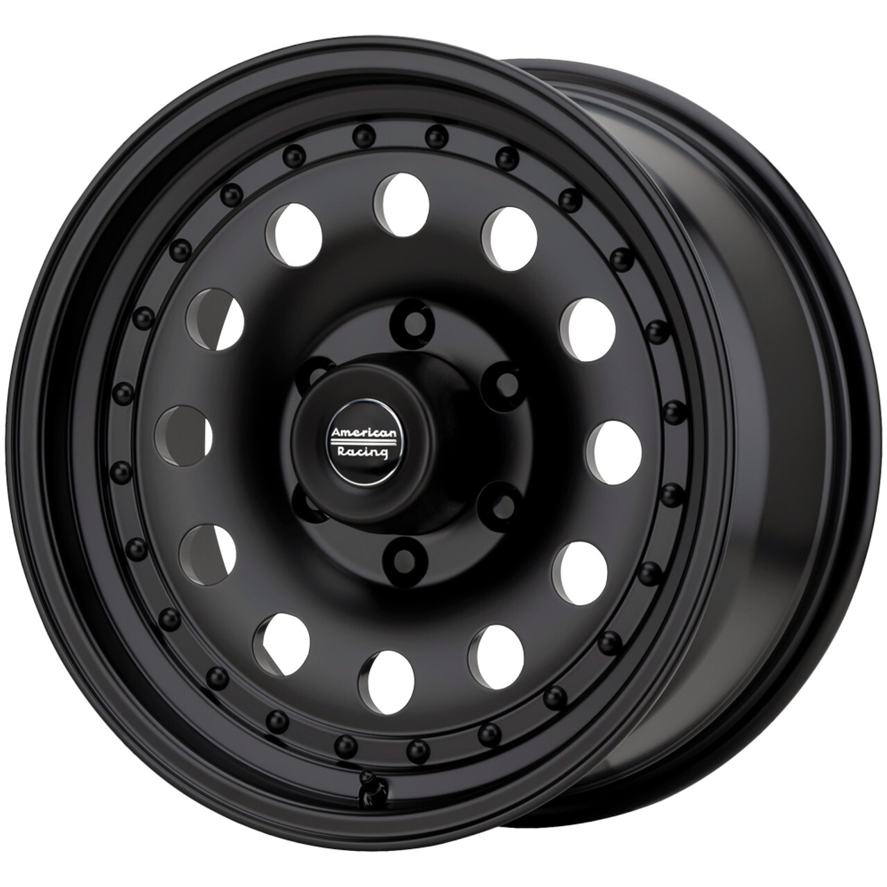 15x7 -6 American Racing AR62 Outlaw II 5x4.75 Satin Black Wheels (Set of 4)