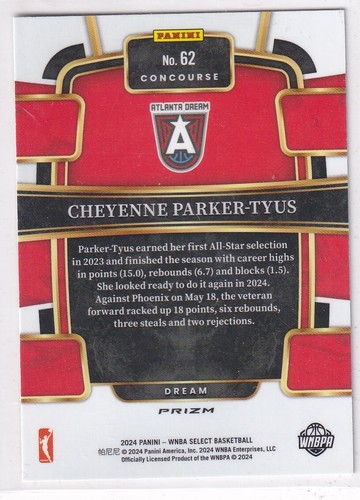2024 Panini WNBA Select No. 62 Cheyenne Parker-Tyus Silver Prizm - Bild 2 von 2