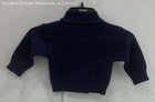Vintage Carriage Boutiques Friedknit Creation Baby Size Navy Blue Green Cardigan — photo 2