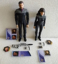 DIAMOND SELECT ART ASYLUM STAR TREK NEMESIS WILLIAM RIKER & DEANNA TROI 2 PACK