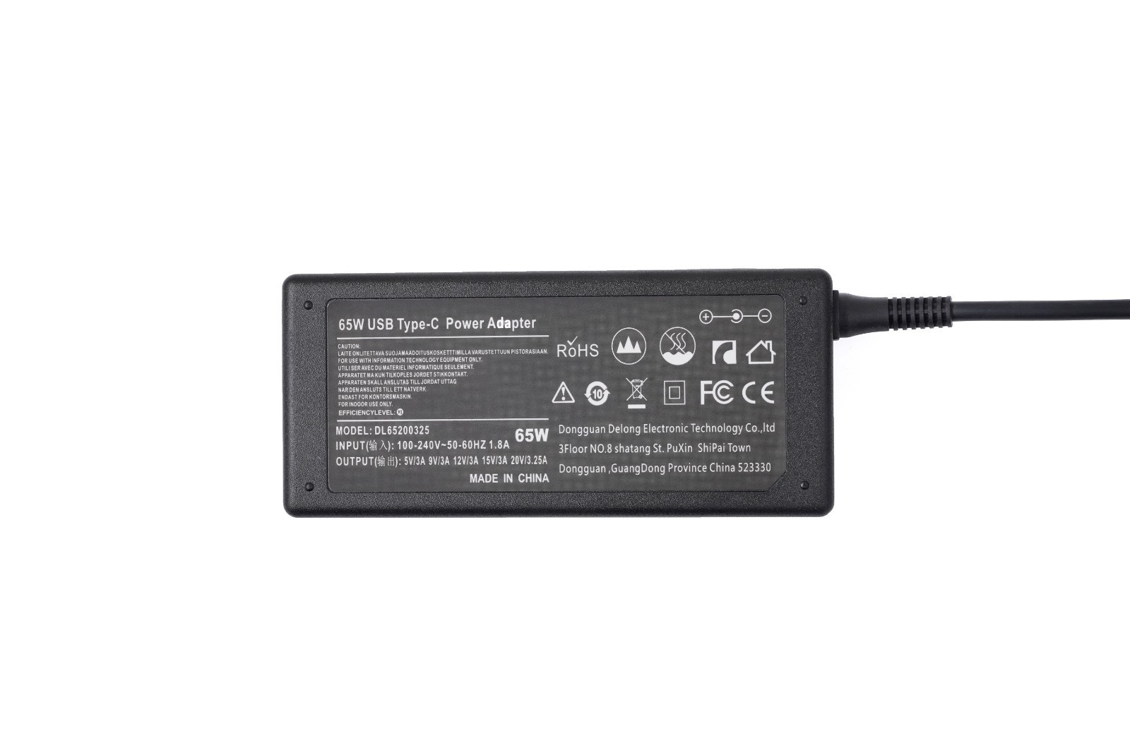 65W 20V 3.25A USB-C Type-C AC Adapter Charger For Lenovo ThinkPad X1 Tablet