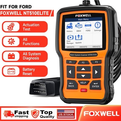 For Ford FOXWELL NT510 Elite Bidirectional OBD2 Scanner Diagnostic ABS SRS TPMS
