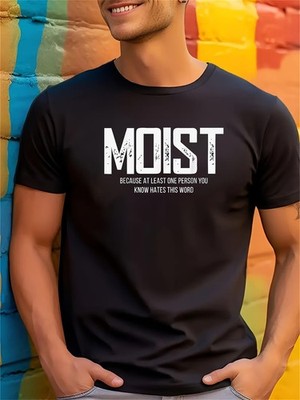 Available in 6 Sizes, This 180G Men'S Humorous Graphic Tee Features Black And