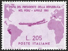 Italia Repubblica 1961 Gronchi Rosa 205 £ lilla rosa, n° 921. Certificato: Caffa