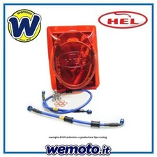 Kit Completo Tubi Freno Treccia per Moto Kawasaki KLE 500 2003-2007 Vari Colori