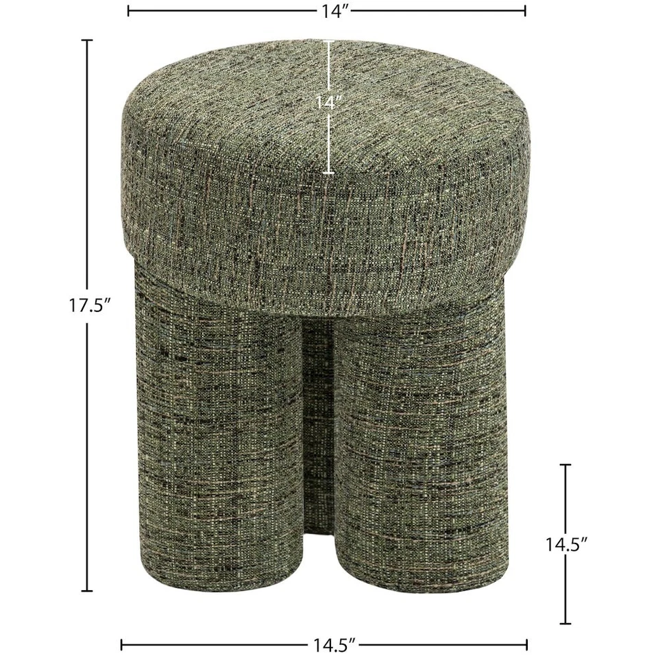 Larson Green Polyester Fabric Ottoman/Stool - Image 3 of 4
