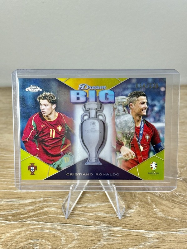 2024 Chrome UEFA Euro Dream Big Yellow Refractor Cristiano Ronaldo  /125