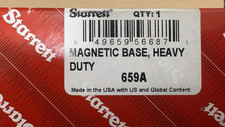 STARRETT 659A HEAVY DUTY MAGNETIC BASE INDICATOR HOLDER NEW IN BOX