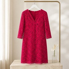 Adrianna Papell Pink Lace Floral Dress Sz 10