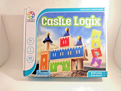 SMART Games Castle Logix Wooden Cognitive Skill-Building Puzzle 48 Playful Chall