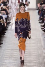 Tory Burch Runway Trocadero Long Sleeve Horse Print Midi Dress Orange Size 6