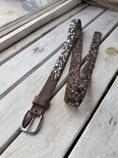 Vintage 90s Japanese Style Leather Punk Emo Rock Goth Y2K Drill belt