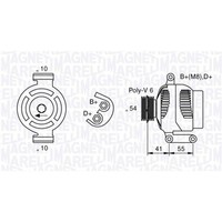 Magneti Marelli Lichtmaschine Generator 120A Passend FüR Alfa Romeo Mito Fiat