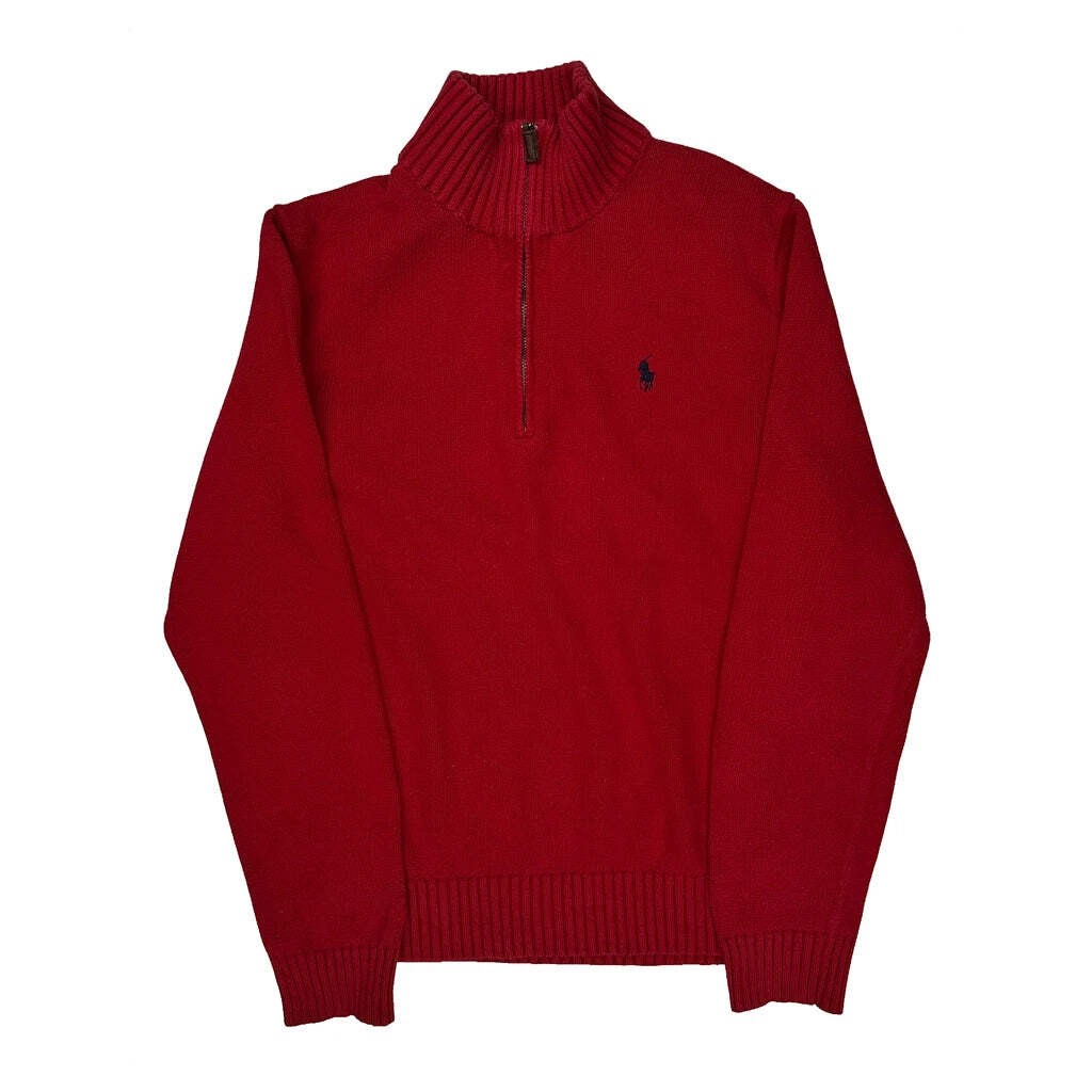 Polo By Ralph Lauren 1/4 Zip - XL Red Cotton