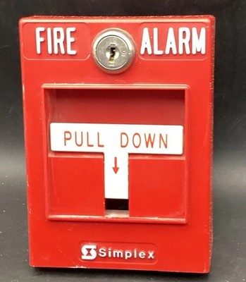 Simplex Red 596B Non-Coded Signaling Device Manual Fire Alarm No Key