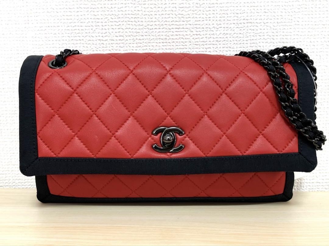CHANEL Matelasse 2-Way Shoulder Bag in Red - Timeless Luxury Handbag