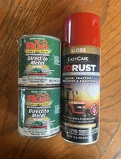 X-O Rust Preventive Paint for Metal Surfaces, International Harvester Red Gloss