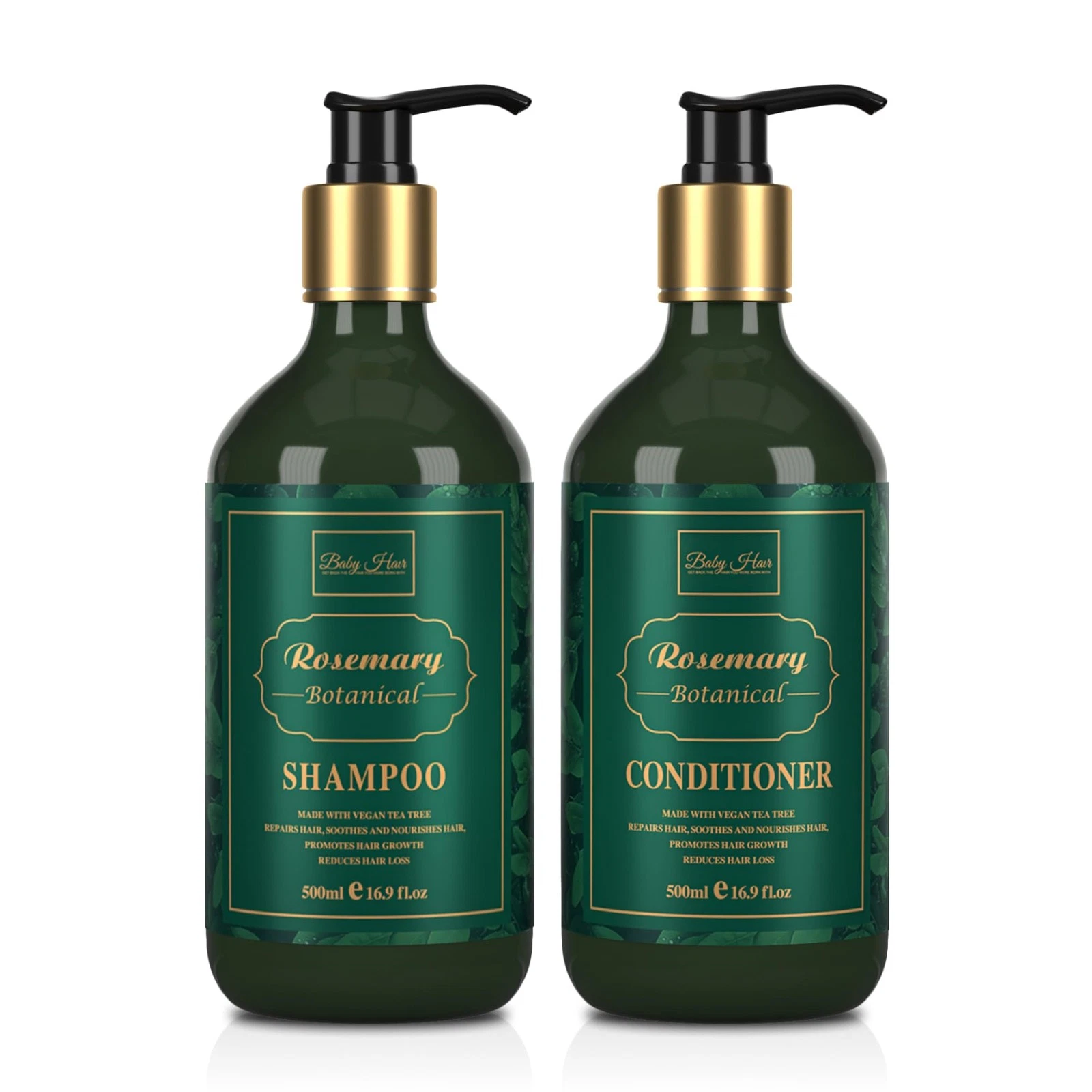 Baby Hair Shampoo & Conditioner Set - Anti Hair Fall, Growth with Tea Tree Oil