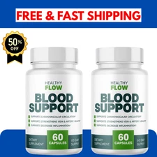 (2 Pack) Healthy Flow Blood Support , Advanced Blood Support Formula  Genuine