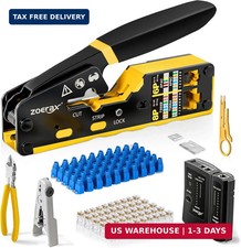 Ethernet Crimping Tool Kit RJ45 Crimp Tools,CAT5 Cat5e Cat6 RJ45 Crimping Tool K