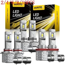 9005 9006 H11 Fog Kits Bulb Combo LED Headlight 6500K White High Low Beam 4/8pcs