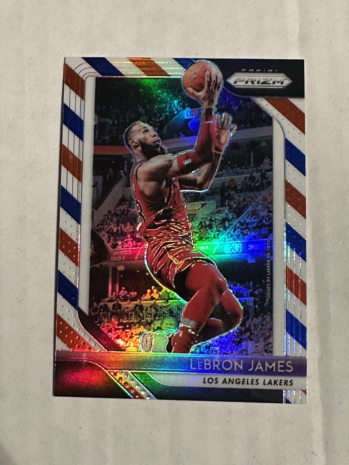 LeBron James 2018 Prizm #6 Red White Blue Price Guide - Sports