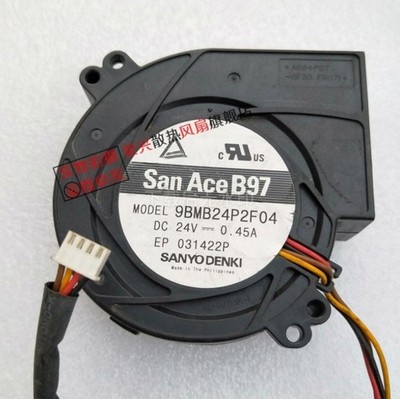 9BMB24P2F04 DC24V 0.45A 9733 9.7cm 4-wire Turbine Blower Fan *kk