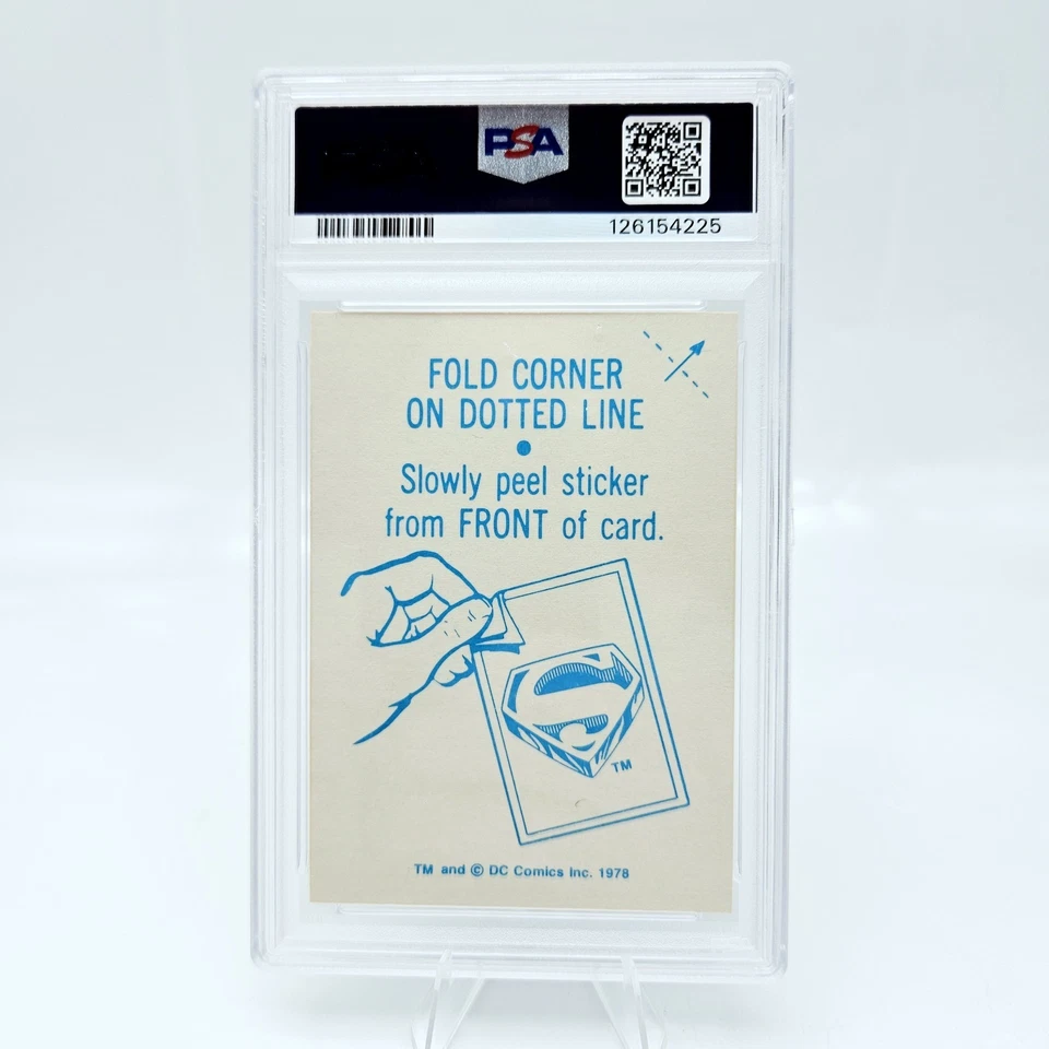 1978 Topps Superman PSA 6 Foil Sticker Pop 5 Only 3 Higher - Image 2 of 3